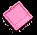 Růžová silikonová formička na pryskyřici čtvercová 5,9 x 5,6 cm Forma na výrobu přívěsků šperků klíčenek a kreativních dekorací 3