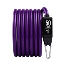 Růžovofialová sada odporových pásů na posilování 150 lb s napínacími lany o zátěži 10 až 50 lb a rukojeťmi i kotníkovými popruhy 4