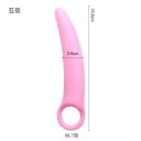 Růžový silikonový anální kolík 2,9 x 18,8 cm s kulatou úchytkou ergonomický tvar hladký povrch snadná údržba speciální lubrikační gely diskrétní 2
