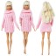 Ružový sveter pre bábiku 1