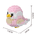 Ružový tropický papagáj 7.6 x 10 x 5.5 cm Mikro mini stavebné bloky 3D montážny model pre milovníkov vtákov Farebná zábavná dekoratívna stavebnica 2