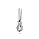 RVS ijs- en fruitlepel 19 x 5,7 cm Keukenlepel van staal Multifunctionele lepel met twee functies voor fruit en desserts 2