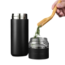 RVS theefles met infuser 500 ml vacuüm thermosfles 22 x 6,8 cm geïsoleerde reisfles voor losse thee met handvat 5