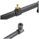 Rybárska sada Hirisi s taškou 20 × 33 × 10 cm hrazdy 25 a 30 cm vidličky 30–45 cm čierny stojan na prúty pre rybolov 6