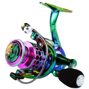 Rybářský naviják 3000 se 14+1 ložisky a převodem 5,0:1 Brzdná síla 30 kg 123 x 105 x 63 mm Duhový spinningový naviják na přívlač 1