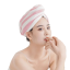 Rychleschnoucí ručníkový turban na vlasy Ručník na vlasy Pruhovaný turban na vlasy 65 x 25 cm 2