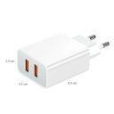 Rýchlonabíjačka sieťová do zásuvky EU 2x USB A 2.4A nabíjací adaptér 5V 12W univerzálna cestovná nabíjačka pre mobilné telefóny a zariadenia 4