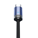 Rychlonabíjecí duální USB C kabel 1 m 60W PD3.1 super rychlé nabíjení LED světlo přenos dat 480 Mb/s synchronizační kabel USB 2.0 48V 5A 7