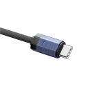Rychlonabíjecí duální USB C kabel 2 m 100W PD3.1 super rychlé nabíjení LED světlo USB 2.0 48V 5A přenos dat 480 Mb/s nabíjecí synchronizační kabel 2