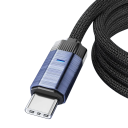 Rychlonabíjecí duální USB C kabel 2 m 100W PD3.1 super rychlé nabíjení LED světlo USB 2.0 48V 5A přenos dat 480 Mb/s nabíjecí synchronizační kabel 8
