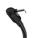 Rychlonabíjecí kabel USB C na USB C 2 m 100W kolenní konektor 90° LED světlo PD QC4.0 přenos dat 480 Mb/s opletený kabel pro nabíjení 4