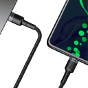 Rychlonabíjecí USB-C kabel 50 cm 5A 100W Power Delivery QC3.0 Typ C na typ C kabel pro rychlé nabíjení a přenos dat 480 Mbps kompaktní 12