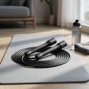 Rychlostní švihadlo MOGOLD s PVC lanem 3 m Bavlněné jádro Ergonomické protiskluzové rukojeti Pro děti i dospělé 4