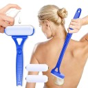 Ryggapplikator med lång handtag Fällbar bärbar med utbytbara svamphuvuden För krämer och solskyddsmedel Hemma och på resor 11