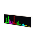 Rytmický LED hudební spektrum snímač s hlasovým ovládáním VU metr a hodiny 21,8 x 2,8 x 7,2 cm napájení USB 5 V do auta i pokoje 4