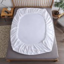 Sábana elástica 90x200x10 cm 100% algodón Sábana elástica para cama Colchón Transpirable Suave al tacto Sueño confortable 4
