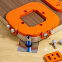 Șablon de rotunjire a colțurilor 14 x 14 cm Plastic ABS Instrument de frezare R30 R35 R40 R50 mm Fixare cu șuruburi și plăci Șurubelniță inclusă 2