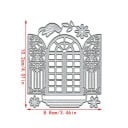 Șablon de tăiere din oțel pentru obloane 10,2 x 8,8 cm, tăieturi metalice, fereastră decorativă cu flori pentru scrapbooking, realizarea de felicitări, decorațiuni 2