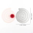 Șablon de tăiere din oțel spirală floare cu petale ascuțite 10,5×11,5 cm pentru decorațiuni din hârtie 2