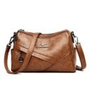 Sac à bandoulière pour femme avec fermeture éclair et panneaux diagonaux à l'avant Bandoulière amovible pour l'épaule ou en travers 2