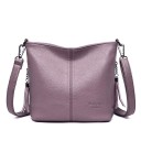 Sac à bandoulière pour femmes en cuir synthétique Surface grainée Sangle d'épaule avec mousquetons en métal Franges décoratives 4