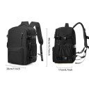 Sac à dos cabine imperméable 40 x 20 x 25 cm Bagage à main pour avion Double zip 2 poches latérales Sac à dos de voyage léger pour excursions et vacances 3