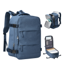 Sac à dos de voyage 40 x 20 x 25 cm en matériau nylon Résistant à l'eau poche intérieure Poche latérale pour bouteille Bagages à main Avion 1