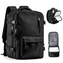 Sac à dos de voyage en nylon imperméable 40 x 20 x 25 cm Poche étanche Poche latérale pour bouteille Double zip Bagage à main Pour l'avion 1