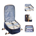 Sac à dos de voyage en nylon imperméable 40 x 28 x 17 cm Poche étanche Double zip Poche latérale pour bouteille Sac à dos léger pour les excursions et la ville 2