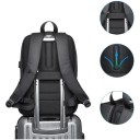 Sac à dos de voyage pour ordinateur portable 45 × 32 × 15 cm Sac à dos multifonction étanche avec port USB Plusieurs poches Grande capacité BANGE 3