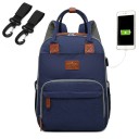 Sac à dos multifonctionnel pour poussette avec port USB 2