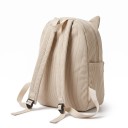 Sac à dos pour femmes avec motif de chat 38 x 28 x 11 cm avec oreilles et visage de chat brodé, avec une poche intérieure pour ordinateur portable et une grande poche avant zippée 3