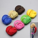 Sac à dos pour poupées de mode Accessoire unicolore en tissu avec fermeture éclair et poche avant Bretelles Pour jouer et habiller 8