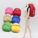 Sac à dos pour poupées de mode Accessoire unicolore en tissu avec fermeture éclair et poche avant Bretelles Pour jouer et habiller 9