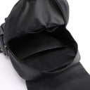 Sac à dos rectangulaire pour homme 34 × 38 × 12 cm 20–35 l Sac à dos urbain élégant en simili cuir avec fermeture éclair, rabat 4