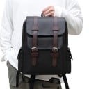 Sac à dos rectangulaire pour homme 34 × 38 × 12 cm 20–35 l Sac à dos urbain élégant en simili cuir avec fermeture éclair, rabat 12