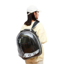 Sac à dos transparent et respirant pour chats Sac à dos de voyage pour le transport de chats Transporteur en plastique pour chats 40 x 16 x 34 cm 2