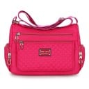 Sac à main à bandoulière pour femmes Panneau avant matelassé Plusieurs poches zippées Nylon et polyester 27 x 19 x 10 cm Pour un usage 6