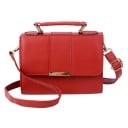 Sac à main crossbody pour femmes avec rabat et anse courte Sac à main carré à porter à l'épaule ou à la main Bandoulière avec boucle Cuir PU 2