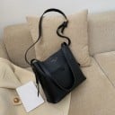 Sac à main crossbody pour femmes en cuir PU Deux poignées et sangle longue avec boucle À porter à la main ou sur l'épaule Dimensions 25,5 1