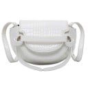 Sac à main crossbody pour femmes en forme de croissant avec motif crocodile Rabat et fine bandoulière en cuir PU et polyester 20,5 x 14 x 1