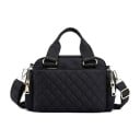 Sac à main crossbody pour femmes Motif matelassé en losanges Deux courtes poignées et large sangle réglable Nylon et polyester 25 x 16 x 11 1