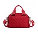 Sac à main crossbody pour femmes Motif matelassé en losanges Deux courtes poignées et large sangle réglable Nylon et polyester 25 x 16 x 11 2