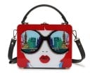 Sac à main en acrylique pour femmes à porter à la main ou sur l'épaule Impression avec motif de visage féminin Bandoulière amovible Fermeture 2
