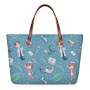 Sac à main en néoprène pour femmes avec impression de médecins et d'infirmières Motif à pois Deux poignées 21 cm Dimensions 39 x 29 x 11,5 2