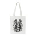 Sac à main en toile pour femmes avec illustration noir et blanc Sac de courses en toile avec poignées de 30 cm Dimensions 35 x 40 cm 1