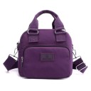 Sac à main et à bandoulière pour femme 22 x 20 x 13 cm Bandoulière réglable et amovible Poche avant zippée Nylon et polyester 6