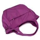 Sac à main et à épaule pour femme Sac en nylon avec bandoulière réglable et amovible Côtés froncés Poches avant 32 x 29 x 14 cm 8