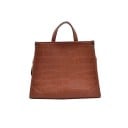 Sac à main et à épaule pour femmes Grand sac carré avec texture crocodile Cuir synthétique PU Deux poignées Large bandoulière 36 x 26 x 12 cm 9