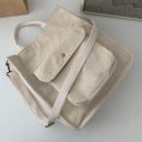 Sac à main et bandoulière pour femmes 28 x 32 x 8 cm Avec une longue bandoulière et une grande poche avant avec rabat Surface légèrement 3